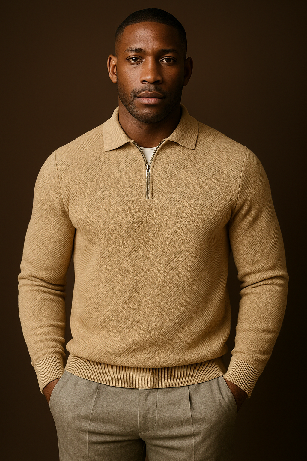 VEYRA Quadro Half-Zip - Khaki