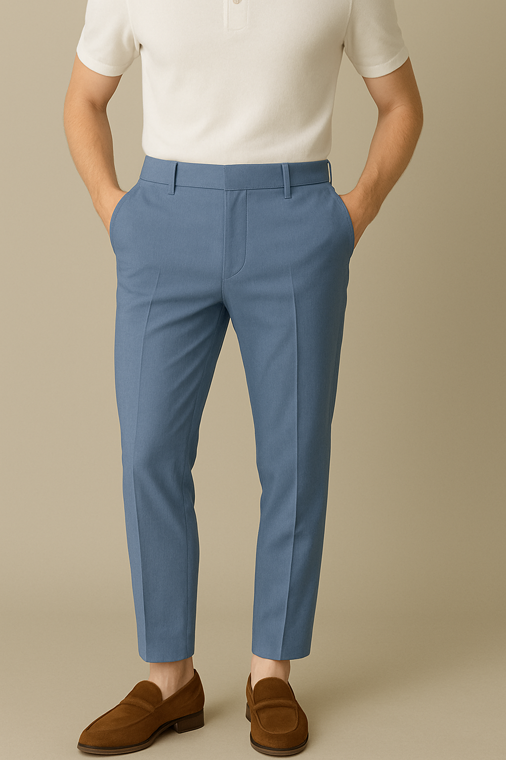 VEYRA Eleganza Pantalon - Azzurro Sereno