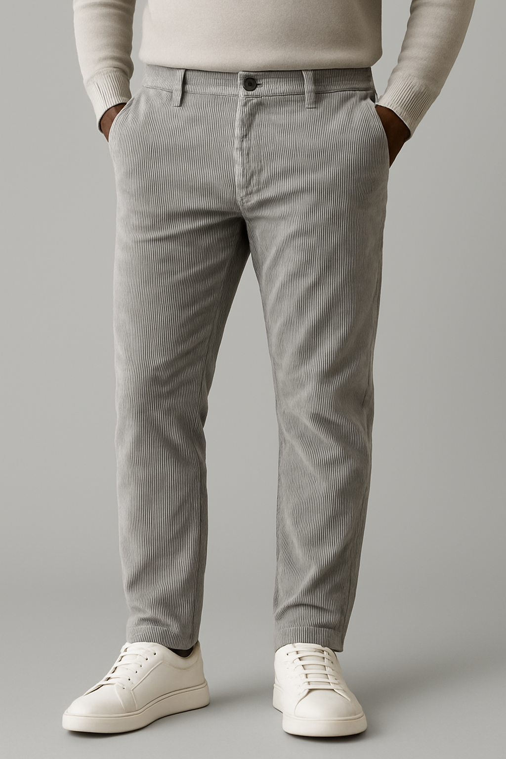 VEYRA Panna Corduroy Pants  - Velvet Grey
