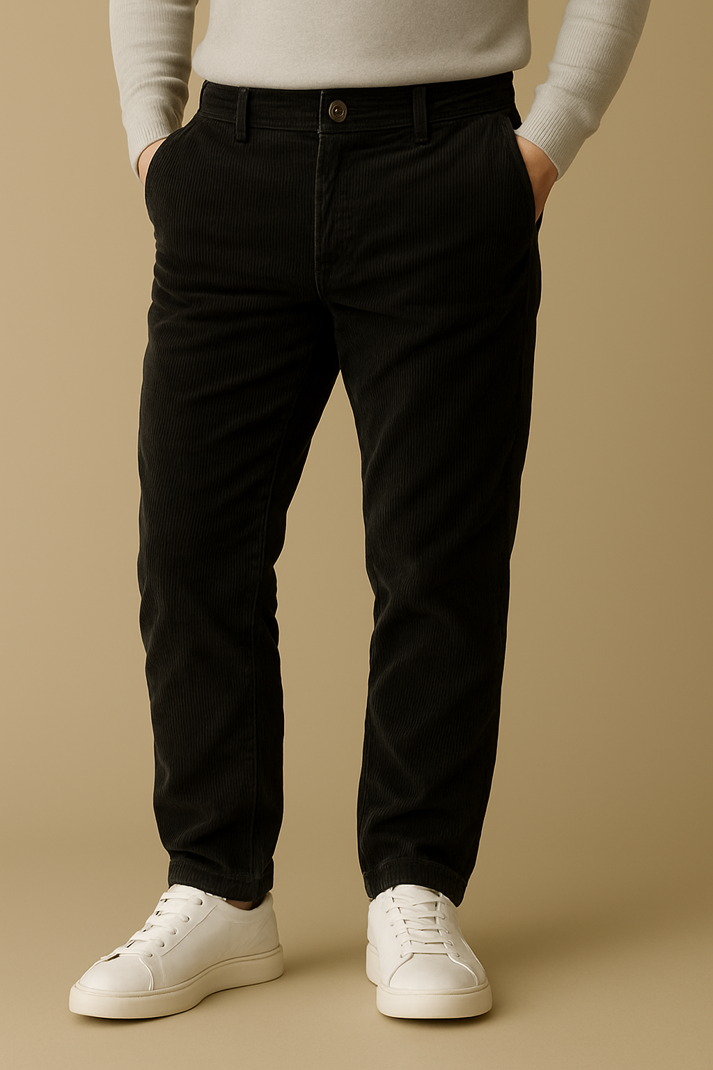 VEYRA Panna Corduroy Pants  - Velvet Black
