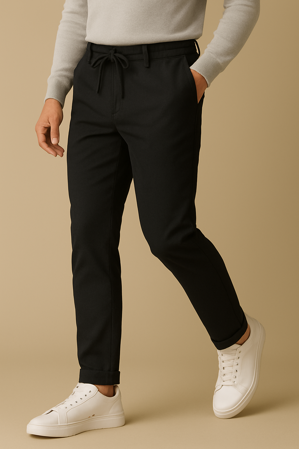 VEYRA Lusso  Drawstring Pants - Nero